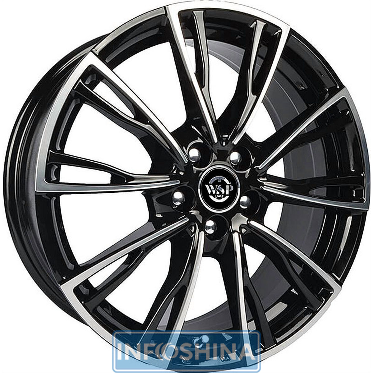WSP Italy Volkswagen WD006 Lugano Glossy Black Polished