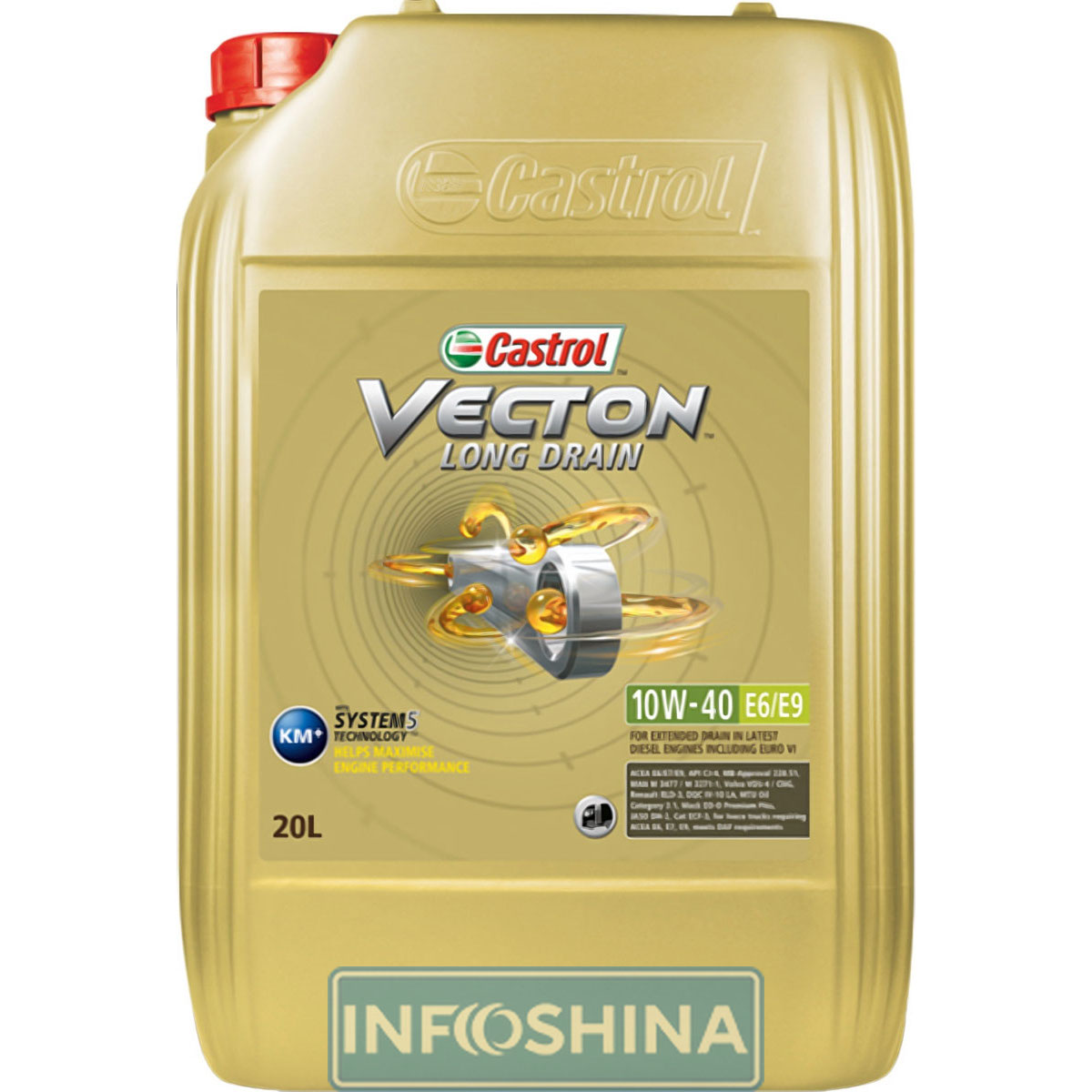 Купить масло Castrol Vecton Long Drain 10W-40 E6/E9 (20л)