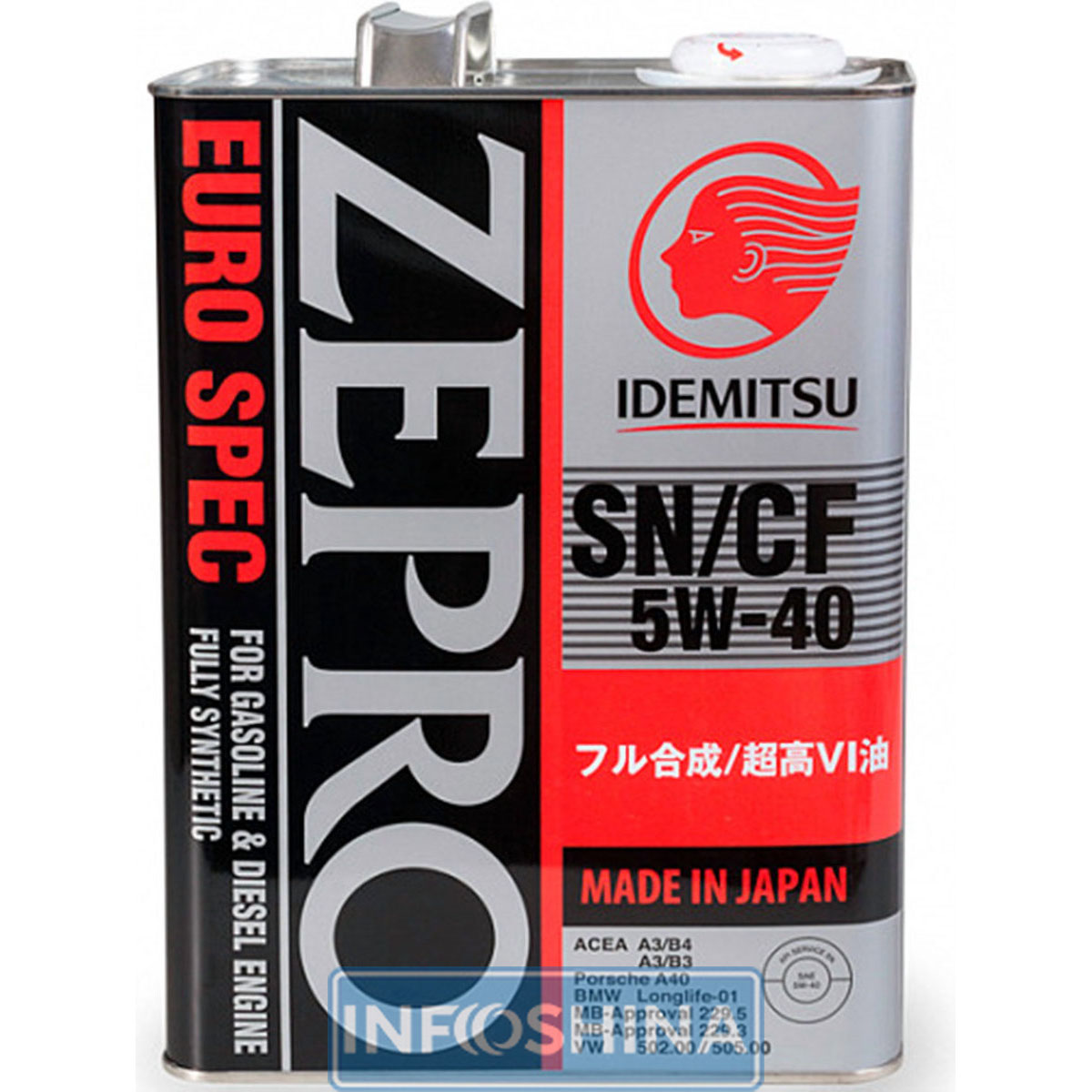 Купить масло IDEMITSU Zepro Euro Spec 5W-40 SN/CF (4л)