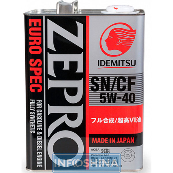 IDEMITSU Zepro Euro Spec 5W-40 SN/CF (4л)