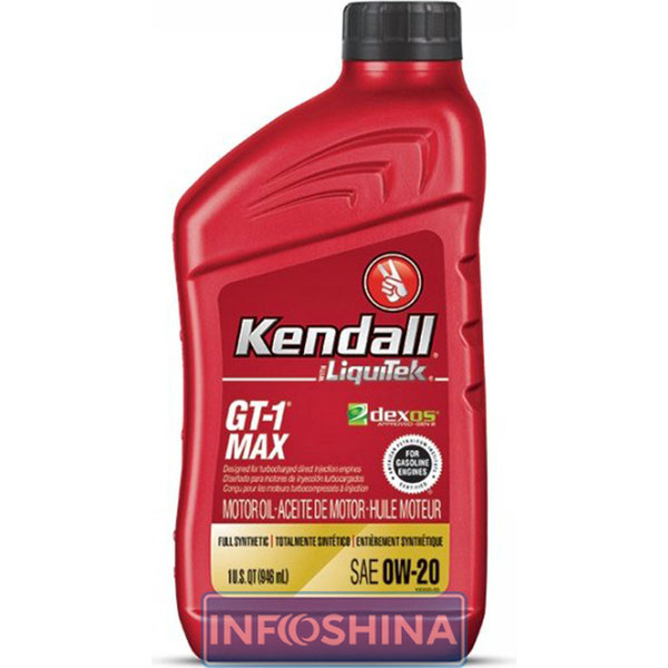 Kendall GT-1 Max Premium Full Synthetic 0W-20 (0.946 л)