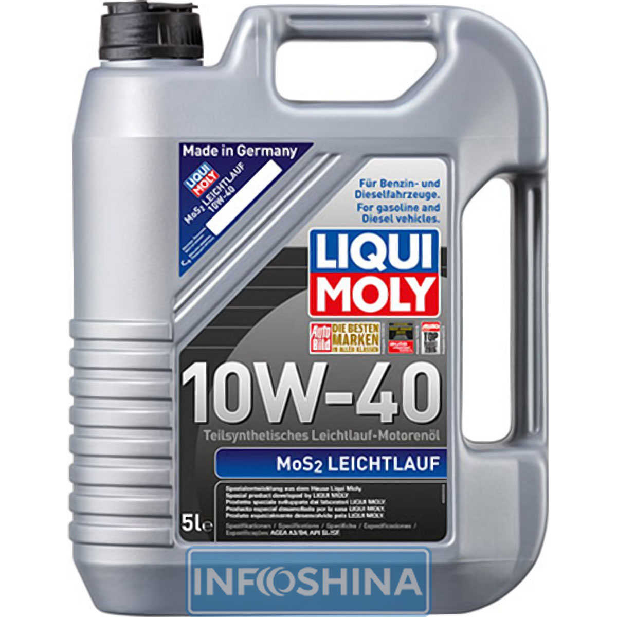 Купить масло Liqui Moly MoS2 Leichtlauf 10W-40 (5л)
