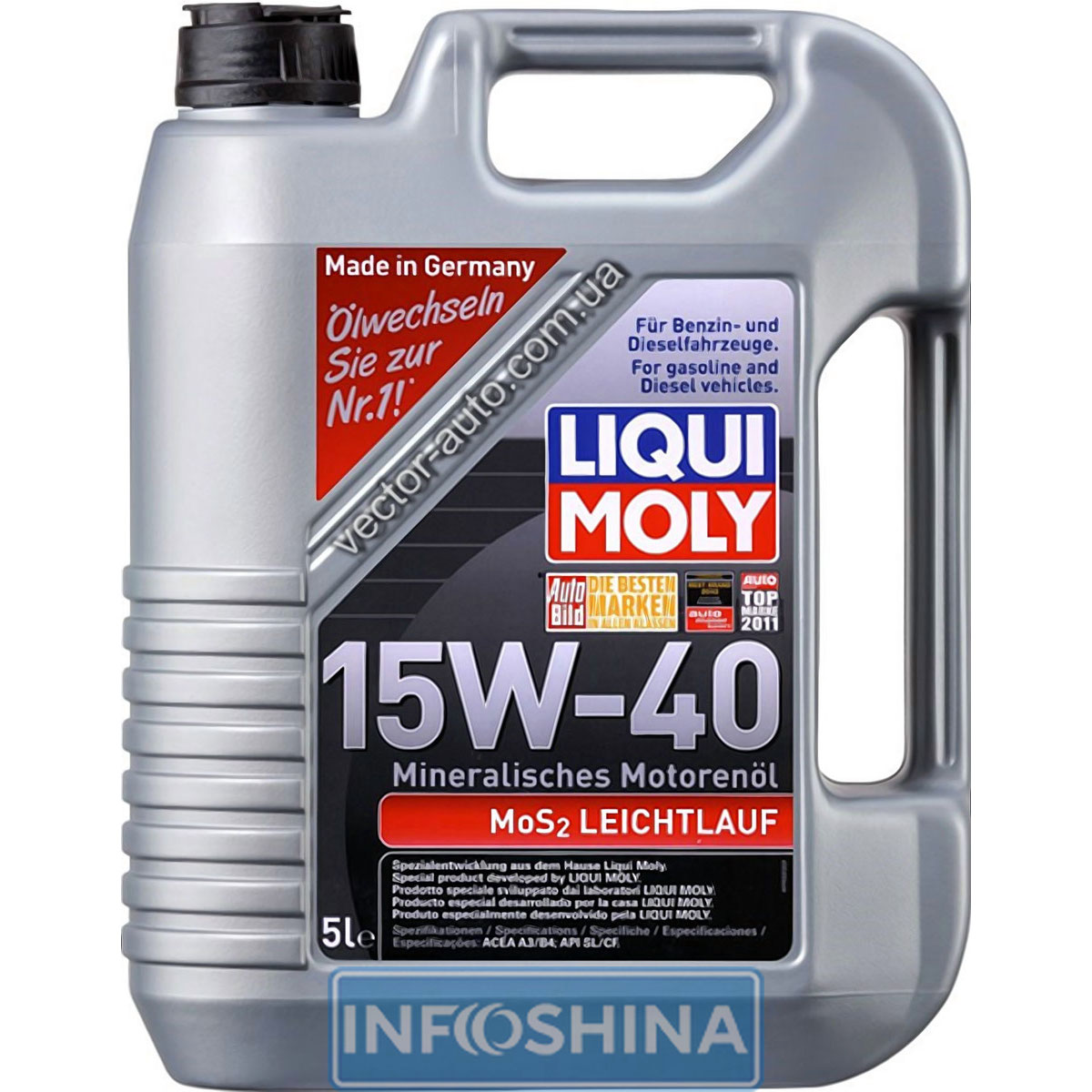 Купить масло Liqui Moly MoS2 Leichtlauf 15W-40 (5л)