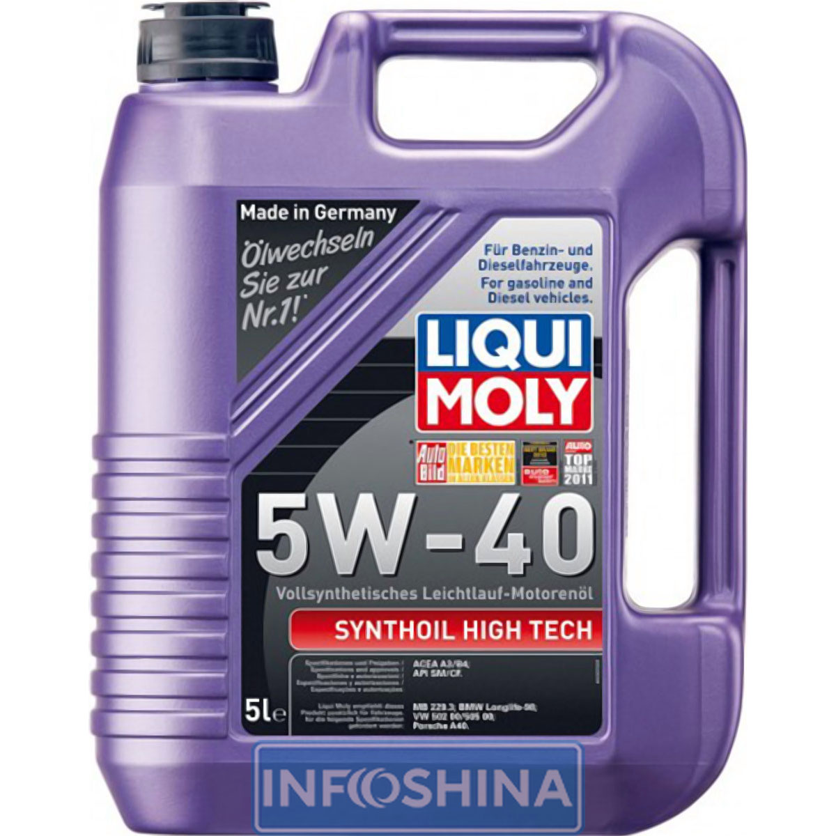 Купить масло Liqui Moly Synthoil High Tech 5W-40 (5л)