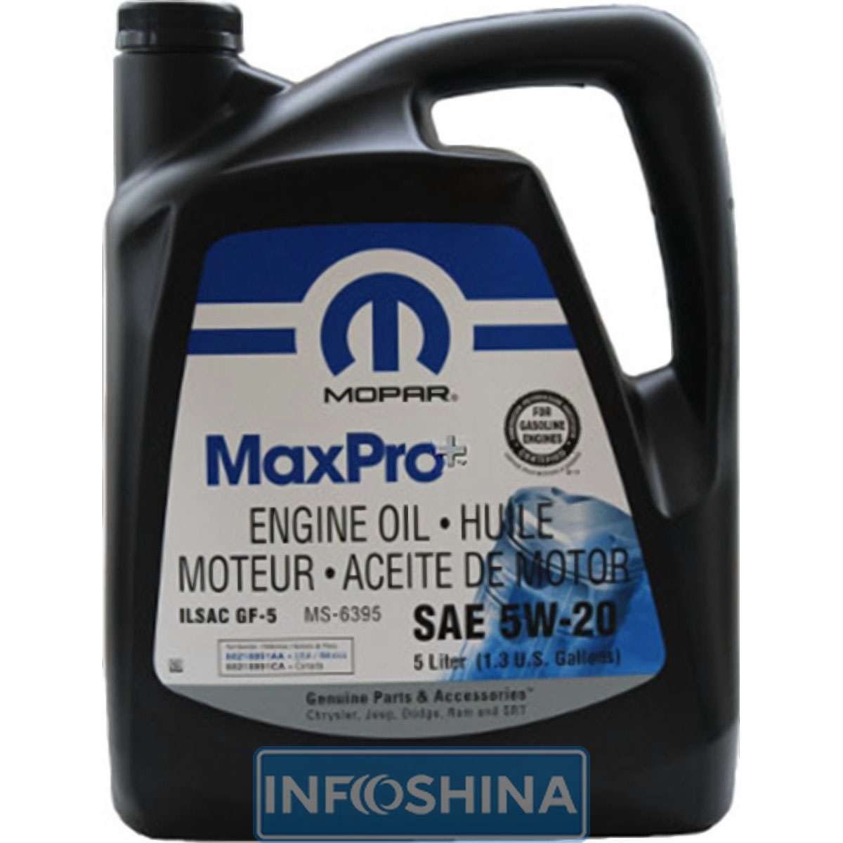 Купить масло MOPAR MaxPro+ SAE 0W-20 Engine Oil (5л)