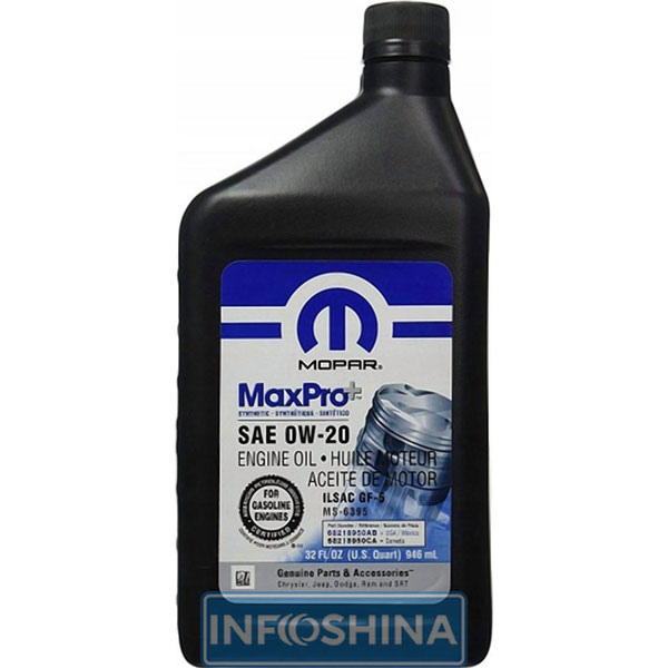 MOPAR MaxPro+ SAE 0W-20 Engine Oil (1л)