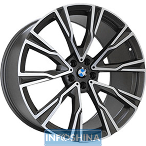 Replica Forged B987 Matte Graphite With Matte Polished R20 W8.5 PCD5x112 ET35 DIA66.6