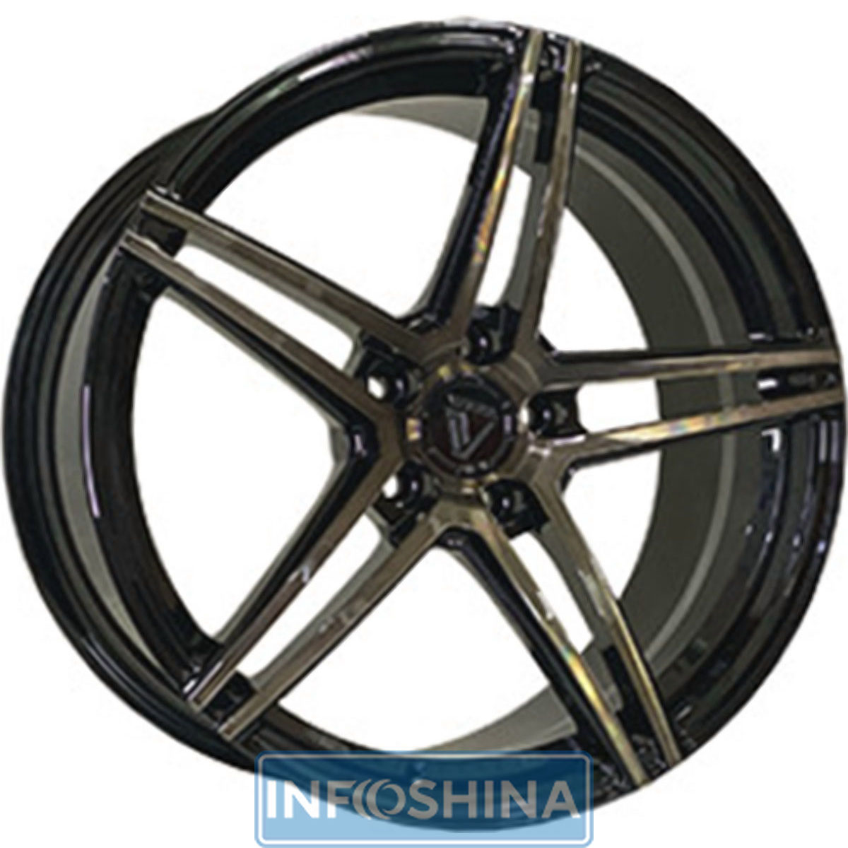 Vissol Forged F-1116 Gloss Black With Dark Machined Face