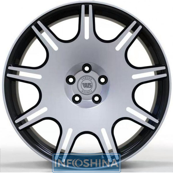 WS Forged WS1249 Gloss Black With Machined Face R20 W9 PCD5x112 ET30 DIA66.6