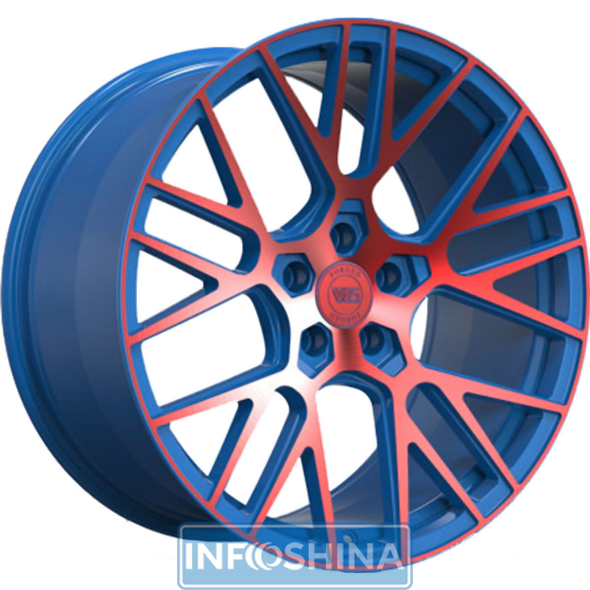 Купить диски WS Forged WS2106 Matte Blue With Red Face R20 W9.5 PCD5x114.3 ET30 DIA70.5