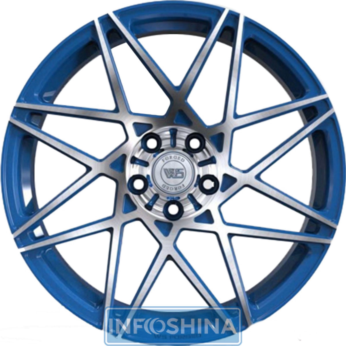 WS Forged WS2107 Gloss Blue With Machined Face
