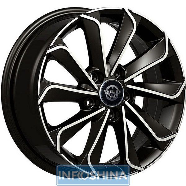 WSP Italy Volkswagen WD003 Corinto Glossy Black Polished R16 W6.5 PCD5x112 ET41 DIA57.1