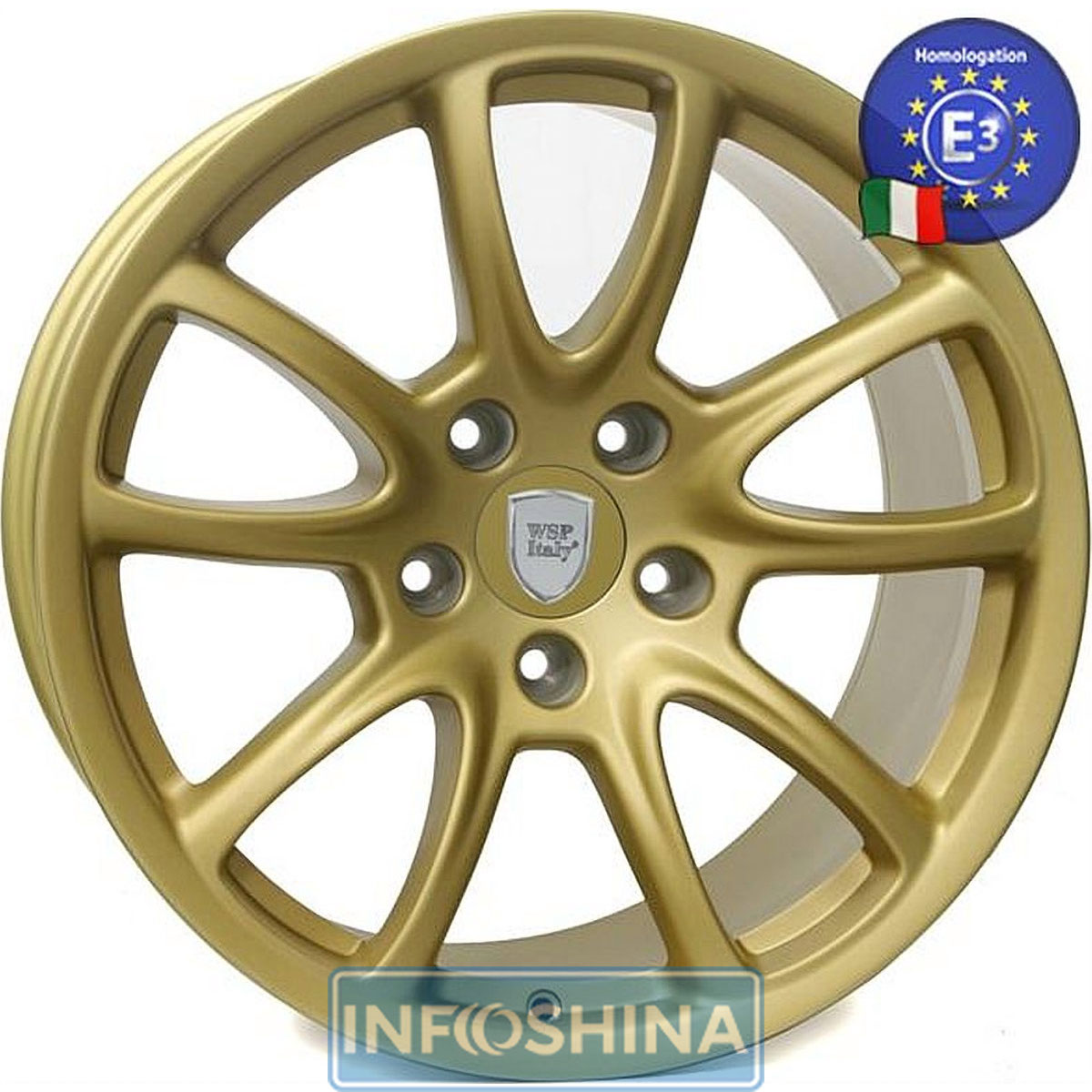 Купить диски WSP Italy Porsche W1052 Corsair Gold R19 W8.5 PCD5x130 ET53 DIA71.6