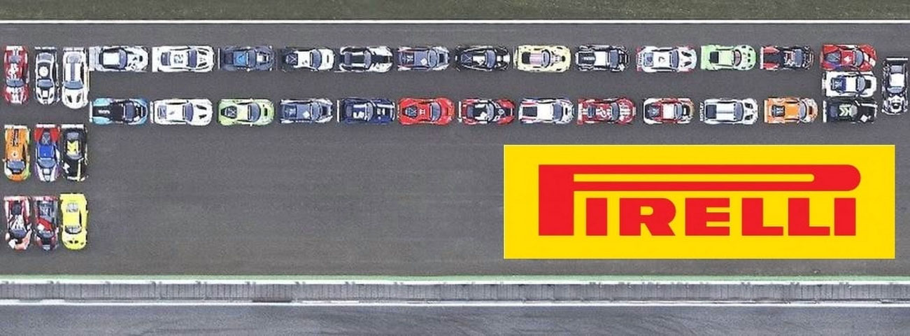 Pirelli выложили заглавную букву своего логотипа из 41 автомобиля
